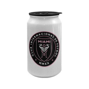 Inter Miami CF, Κούπα ταξιδιού μεταλλική με καπάκι (tin-can) 500ml