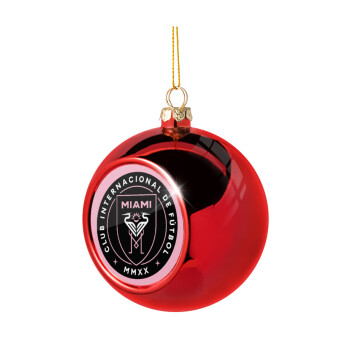 Inter Miami CF, Christmas tree ball Red 8cm