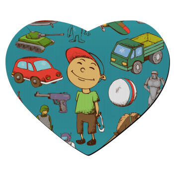 Toys Boy, Mousepad heart 23x20cm