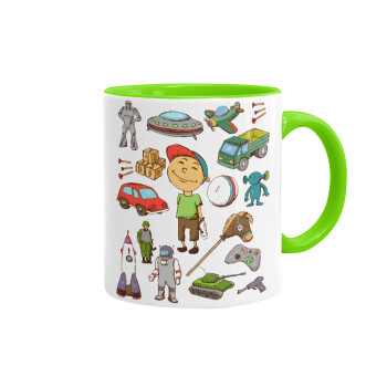 Toys Boy, Mug colored light green, ceramic, 330ml