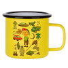 Metallic enamel MATT Yellow cup 360ml