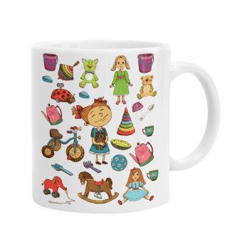 Toys Girl, Ceramic coffee mug, 330ml