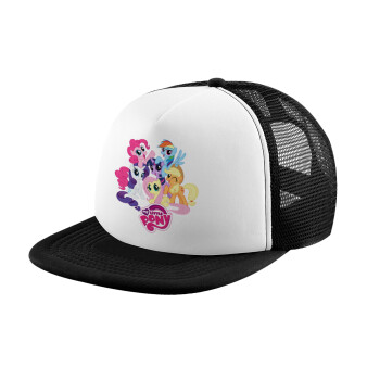 My Little Pony, Adult Soft Trucker Hat with Black/White Mesh (POLYESTER, ADULT, UNISEX, ONE SIZE)