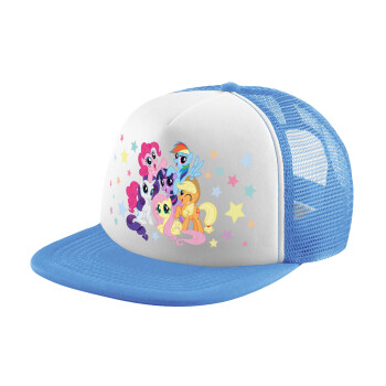 My Little Pony, Καπέλο παιδικό Soft Trucker με Δίχτυ ΓΑΛΑΖΙΟ/ΛΕΥΚΟ (POLYESTER, ΠΑΙΔΙΚΟ, ONE SIZE)