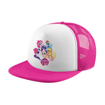 My Little Pony, Child's Soft Trucker Hat with Pink/White Mesh (POLYESTER, CHILD, ONE SIZE)