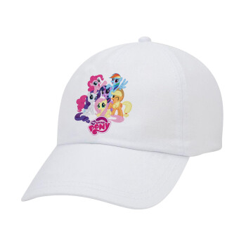 My Little Pony, Καπέλο Ενηλίκων Baseball Λευκό 5-φύλλο (POLYESTER, ΕΝΗΛΙΚΩΝ, UNISEX, ONE SIZE)