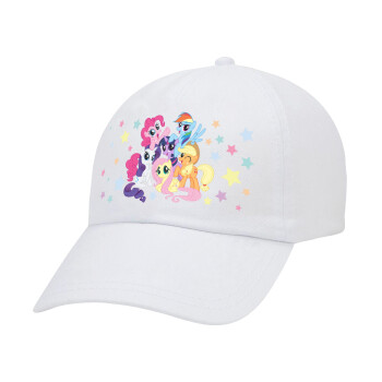 My Little Pony, Καπέλο Ενηλίκων Baseball Λευκό 5-φύλλο (POLYESTER, ΕΝΗΛΙΚΩΝ, UNISEX, ONE SIZE)