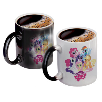 My Little Pony, Color changing magic Mug, ceramic, 330ml when adding hot liquid inside, the black colour desappears (1 pcs)