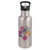 Metallic Silver with straw (600ml)