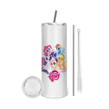 My Little Pony, Eco friendly stainless steel tumbler 600ml, with metal straw & cleaning brush