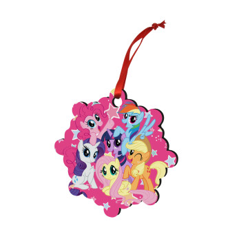 My Little Pony, Christmas ornament snowflake wooden 7.5cm