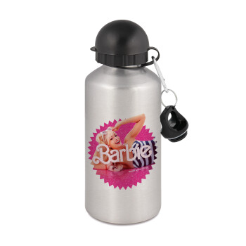 Barbie is everything, Metallic water jug, Silver, aluminum 500ml