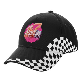 Barbie is everything, Adult Ultimate BLACK RACING Cap, (100% COTTON DRILL, ADULT, UNISEX, ONE SIZE)