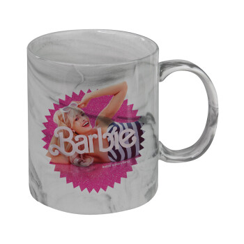 Barbie is everything, Mug ceramic marble style, 330ml