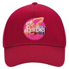 Adult Ultimate Hat RED, (100% COTTON DRILL, ADULT, UNISEX, ONE SIZE)