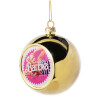 Golden Christmas tree ball ornament 8cm