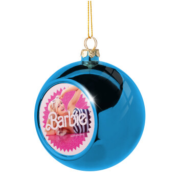 Barbie is everything, Blue Christmas tree ball ornament 8cm