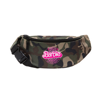 Come On Barbie Lets Go Party , Unisex waist bag (banana) in Jungle camouflage color with 2 pockets