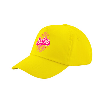 Come On Barbie Lets Go Party , Child's Baseball Cap, 100% Cotton Twill, Yellow (COTTON, CHILD, UNISEX, ONE SIZE)