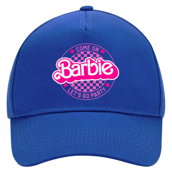 Come On Barbie Lets Go Party , Ultimate Adult Hat BLUE, (100% COTTON DRILL, ADULT, UNISEX, ONE SIZE)