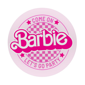 Come On Barbie Lets Go Party , Mousepad Round 20cm