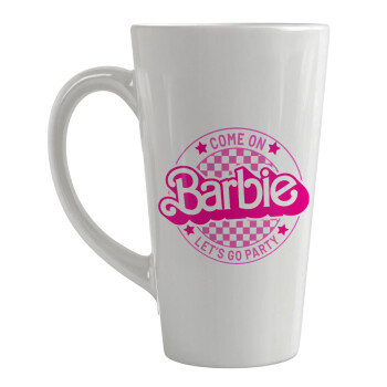 Come On Barbie Lets Go Party , Κούπα κωνική Latte Μεγάλη, κεραμική, 450ml