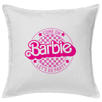 Come On Barbie Lets Go Party , Sofa cushion White 50x50cm includes filling