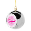 Silver 8cm Christmas tree ball ornament