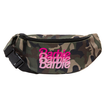 Barbie repeat, Unisex waist bag (banana) in Jungle camouflage color with 2 pockets