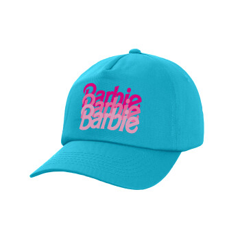 Barbie repeat, Adult Baseball Cap, 100% Cotton, Blue (COTTON, ADULT, UNISEX, ONE SIZE)