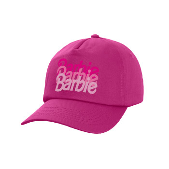 Barbie repeat, Καπέλο παιδικό Baseball, 100% Βαμβακερό Twill, Φούξια (ΒΑΜΒΑΚΕΡΟ, ΠΑΙΔΙΚΟ, UNISEX, ONE SIZE)