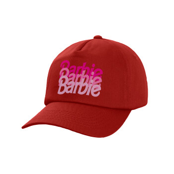 Barbie repeat, Καπέλο παιδικό Baseball, 100% Βαμβακερό Twill, Κόκκινο (ΒΑΜΒΑΚΕΡΟ, ΠΑΙΔΙΚΟ, UNISEX, ONE SIZE)