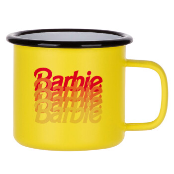 Barbie repeat, Κούπα Μεταλλική εμαγιέ ΜΑΤ Κίτρινη 360ml