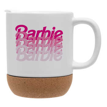 Barbie repeat, Ceramic coffee mug Cork (MAT), 330ml (1pcs)