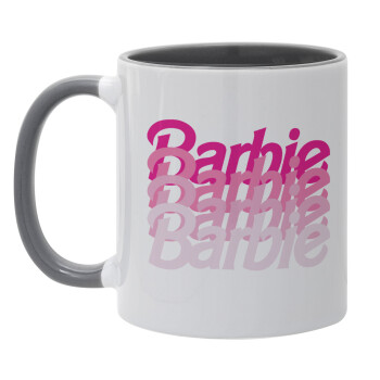 Barbie repeat, Mug colored grey, ceramic, 330ml