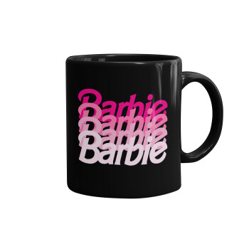 Barbie repeat, Κούπα Μαύρη, κεραμική, 330ml