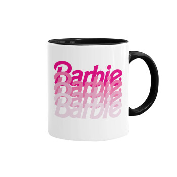 Barbie repeat, Mug colored black, ceramic, 330ml