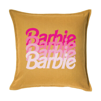 Barbie repeat, Sofa cushion YELLOW 50x50cm includes filling