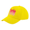 Child's Baseball Cap, 100% Cotton Twill, Yellow (COTTON, CHILD, UNISEX, ONE SIZE)