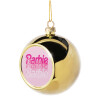 Golden Christmas tree ball ornament 8cm