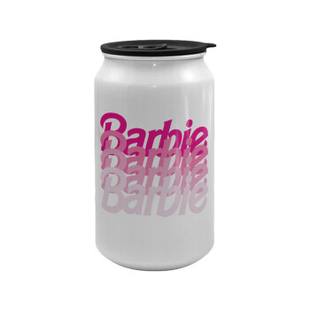 Barbie repeat, Κούπα ταξιδιού μεταλλική με καπάκι (tin-can) 500ml
