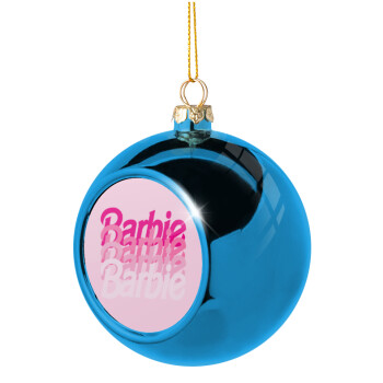 Barbie repeat, Blue Christmas tree ball ornament 8cm