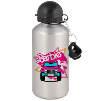 Barbie car, Metallic water jug, Silver, aluminum 500ml