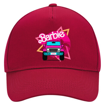 Barbie car, Adult Ultimate Hat RED, (100% COTTON DRILL, ADULT, UNISEX, ONE SIZE)