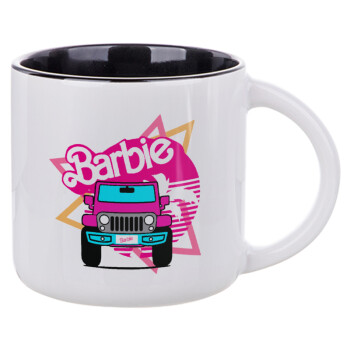 Barbie car, Κούπα κεραμική 400ml Λευκή/Μαύρη