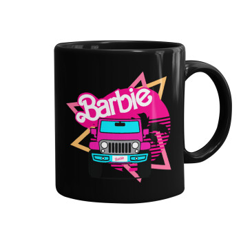 Barbie car, Κούπα Μαύρη, κεραμική, 330ml