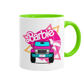 Barbie car, Κούπα χρωματιστή βεραμάν, κεραμική, 330ml