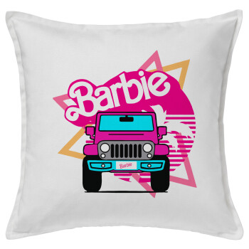 Barbie car, Sofa cushion White 50x50cm includes filling