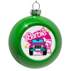 Green Christmas tree ornament bauble 8cm