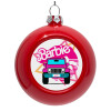 Red Christmas tree ornament bauble 8cm